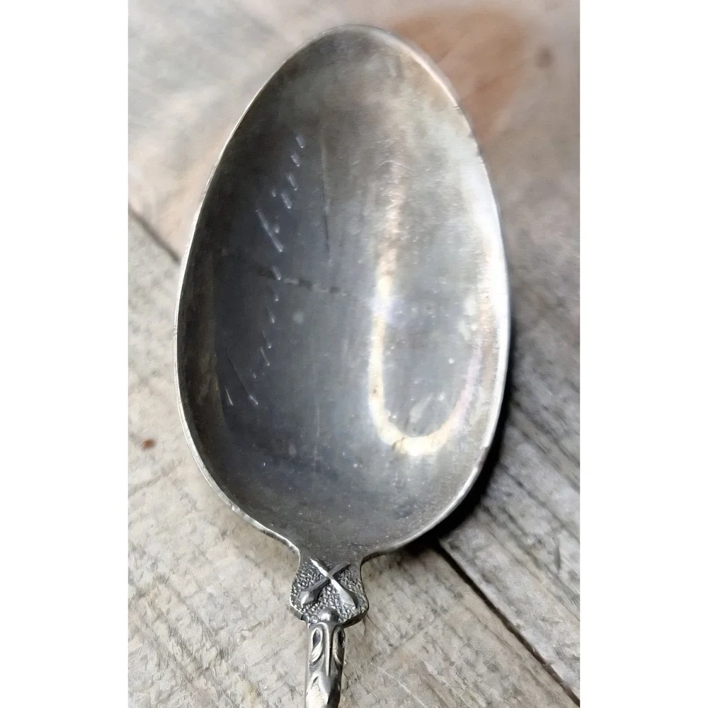 Vintage Cambrai France Souvenir Spoon Double Headed‎ Eagle Crest Heraldic
